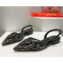 RENÉ CAOVILLA Cinderella black Slingback 10 2025