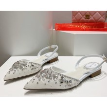 RENÉ CAOVILLA Cinderella White Slingback 10 2025