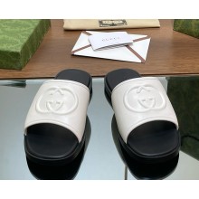 Gucci Men's slide sandal with Interlocking G 782697 white 2025