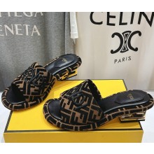 Fendi heel 4.5cm Technical Fabric slides 04 2025