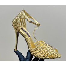 Ralph Lauren heel 10cm calf leather with crystal gold 2025