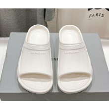 Balenciaga women/men Rubber pool slide white 2025