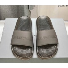 Balenciaga women/men Logo Rubber slide black 2025