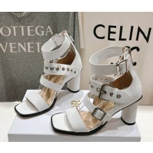 Dior Punk Heeled Sandal white Supple Calfskin heel 7.5cm 2025