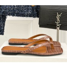 Toteme leather Flip flops flat brown 2025