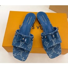 Louis Vuitton LV x TM 6AM Flat Mule denim blue 2025