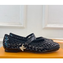 Louis Vuitton 1AGVD3 Romy Flat Ballerina Black Perforated patent calf leather 2025