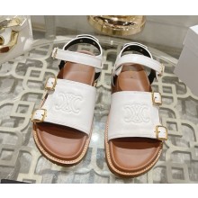 CELINE SANDAL IN CALFSKIN with buckle white 2025