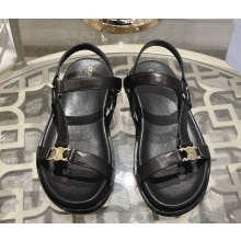 CELINE MAUD SANDAL WITH TRIOMPHE IN CALFSKIN black 2025