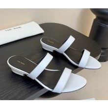 THE ROW Awar leather sandals white 2025