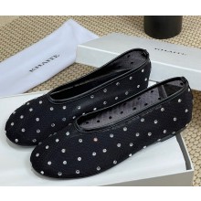 Khaite Marcy crystal-embellished ballet flats black 2025