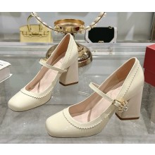 Roger Vivier Très Vivier pumps in patent leather white heel 8.5cm 2025