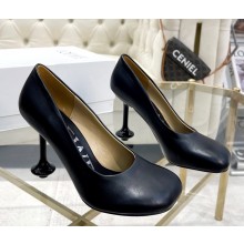 Loewe heel 9.5cm/5.5cm Toy pump in goatskin black 2025