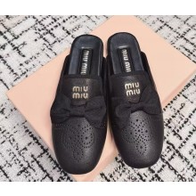 MIU MIU holiday MULES calf leather black 2025