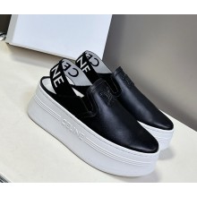 CELINE BLOCK WEDGE MULE IN Calfskin and Textile with Celine jacquard black 2025