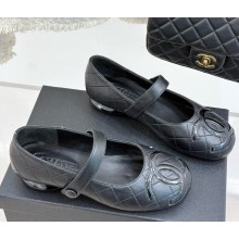 Chanel mary janes lambskin CC logo black 0317-2025