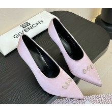 Givenchy crystal-embellished silk pointed pumps light pink heel 11cm 2025