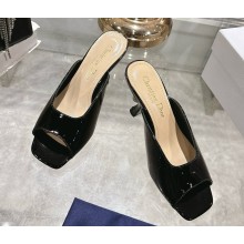 Dior Tribales Heeled Slide patent calfskin black heel 8.5cm 2025