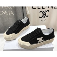 CELINE platform ALAN SNEAKERS WITH TRIOMPHE IN Canvas black 2025