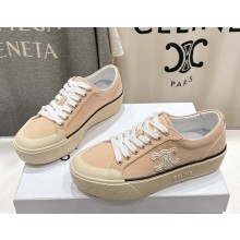 CELINE platform ALAN SNEAKERS WITH TRIOMPHE IN Canvas light pink 2025