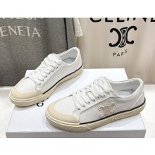 CELINE ALAN SNEAKERS WITH TRIOMPHE IN Canvas  WHITE 2025