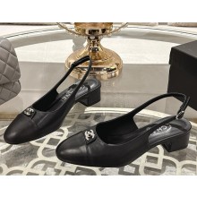 Chanel Slingbacks Goatskin Black G46441 2025