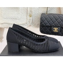 Chanel Ballet flats Raffia black G46352 heel 5cm 2025