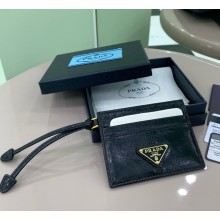 Prada Leather card holder 1mc025 black 2025
