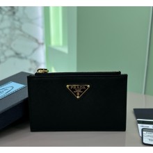 Prada Saffiano leather card holder 1MC086 black/gold 2025