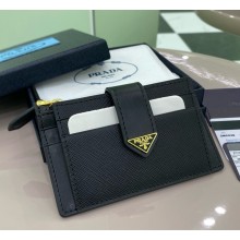 Prada leather card holder 1mc038 black 2025