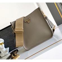 Prada Leather tote bag 1BH220 grey 2025
