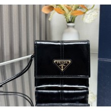 Prada Small leather wallet 1MH043 black 2025