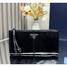 Prada leather wallet 1MB051 black/silver 2025