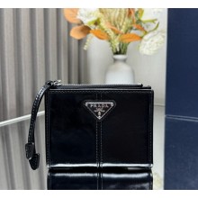 Prada Small leather wallet 1ML050 black/silver 2025