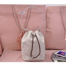 MIU MIU Gabardine pouch 5NR038 Plaster White/Chalk White 2025