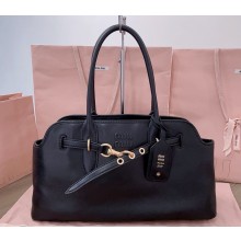 MIU MIU Aventure nappa leather bag 5bg310 black 2025