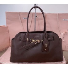 MIU MIU Aventure nappa leather bag 5bg310 Briarwood 2025