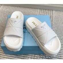 Prada nappa leather slides white platform 4.5cm 2025