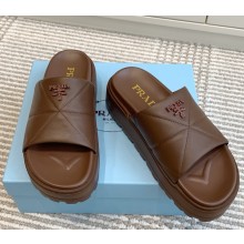 Prada nappa leather slides coffee platform 4.5cm 2025