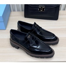 Prada patent calf leather loafers black 2025