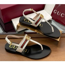 Gucci Women/men Interlocking G Web sandal 782421 Gucci white 2025