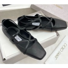 Jimmy Choo Astoria Flat Black leather Flats 2025