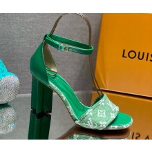 Louis Vuitton 1AAZT0 SILHOUETTE sandal Monogram denim 033106 heel 8cm 2025