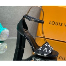 Louis Vuitton 1AAZT0 SILHOUETTE sandal Monogram denim 033109 heel 8cm 2025