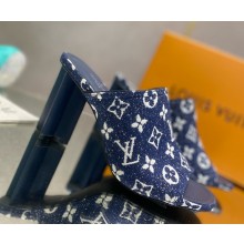 Louis Vuitton 1AAZUE  SILHOUETTE mule Monogram denim 033103 heel 8cm 2025