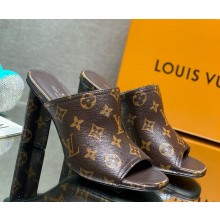 Louis Vuitton 1AAZUE  SILHOUETTE mule Monogram calf leather 033110 heel 8cm 2025