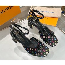 Louis Vuitton 1AGUQT Swing Sandal Multicolored Monogram coated canvas heel 5.5cm 01 2025