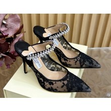Jimmy Choo heel 10.5cm Floral Lace pumps black 2025