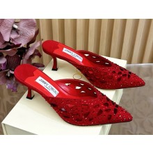 Jimmy Choo 65mm Solar mules red 2025
