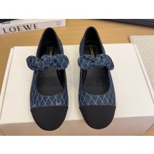Chanel Mary Janes denim & Grosgrain black / blue 2025
